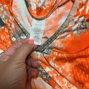 Super cute orange mandala dress with pockets